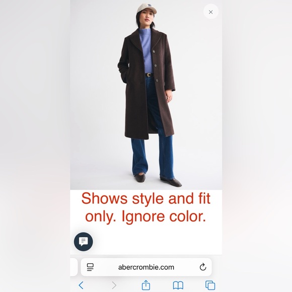 Abercrombie and Fitch Wool Blend Taylored Top Coat Gray Small - Picture 9 of 9
